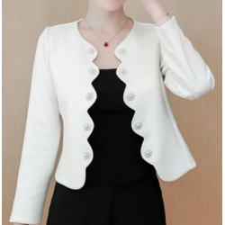 Autumn Fashion Casual Elegant Slim Pearl Business Formal Work Suit