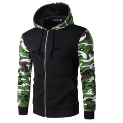 Camouflage Jacket Hooded Jakcet Unisex W/Zippier Cotton