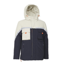 ACTIVE DOWN PARKA JACKET WITH REFLECTIVE PRINT