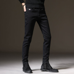Black Men's Pants Hight Quality Pants For Men Stretchable Mens Skinny Jeans