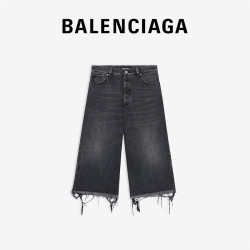 BALENCIAGA Balenciaga 21 summer new SUPERCROPPED men s and women s same jeans