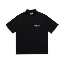 HIGH STREET FEAR OF GOD ESSENTIALS DOUBLE LINE REFLECTIVE LOOSE SHORT SLEEVE POLO SHIRT